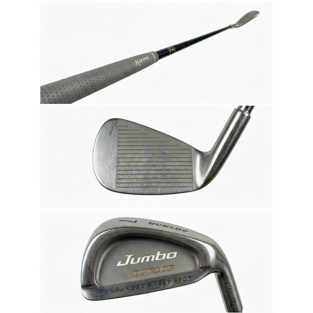 Dunlop Jumbo Expanded Sweet Spot 7 Iron Right Hand Stainless Steel Karma Grip